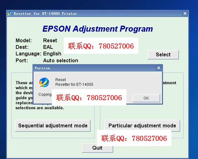 Epson Cartridge Resetter Software